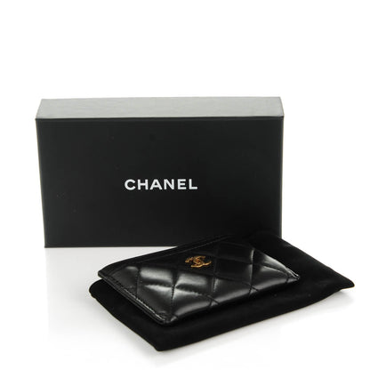 Chanel Lambskin Quilted Card Holder Black 4 of 8