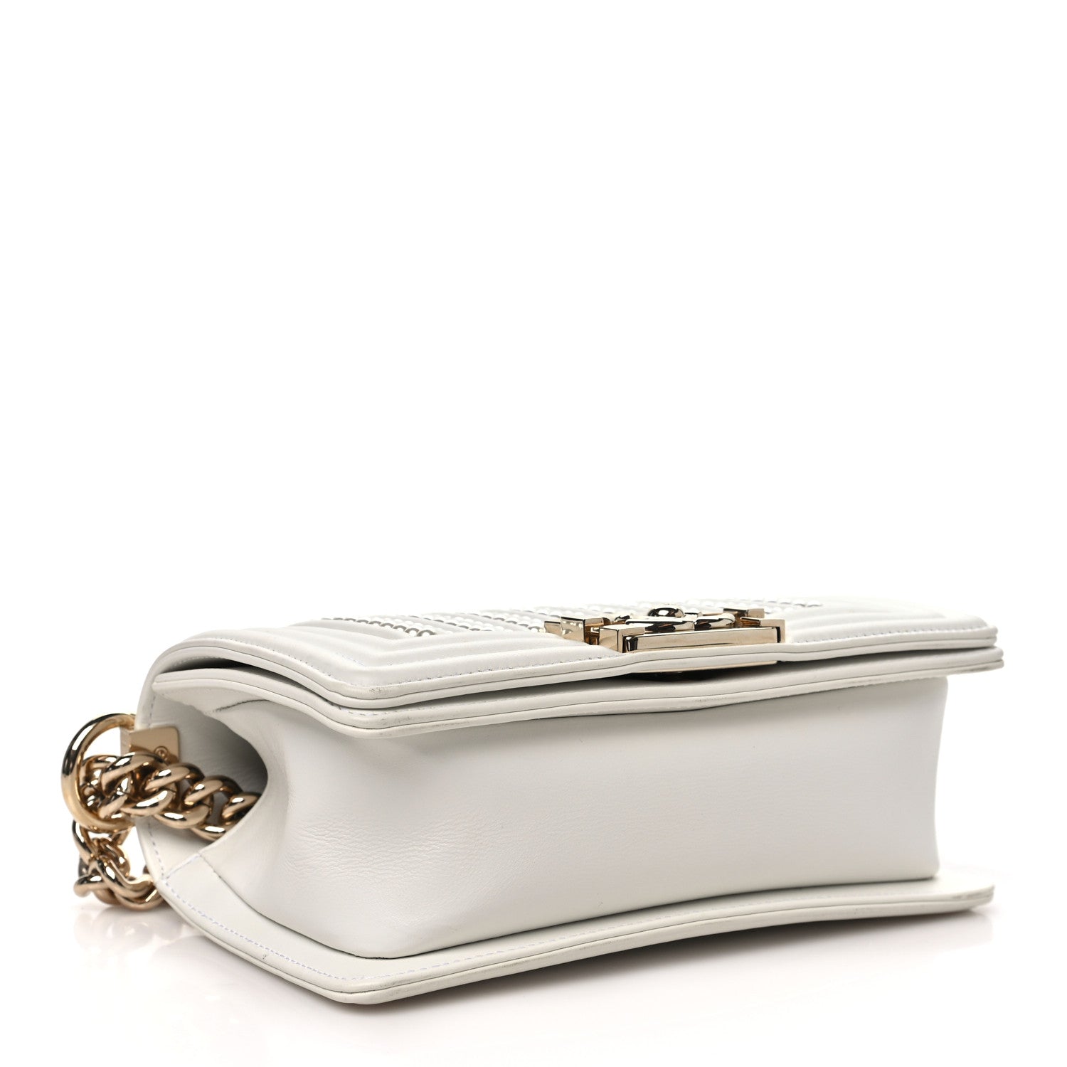 Chanel Calfskin Pearl Small Boy Flap White 4 of 10