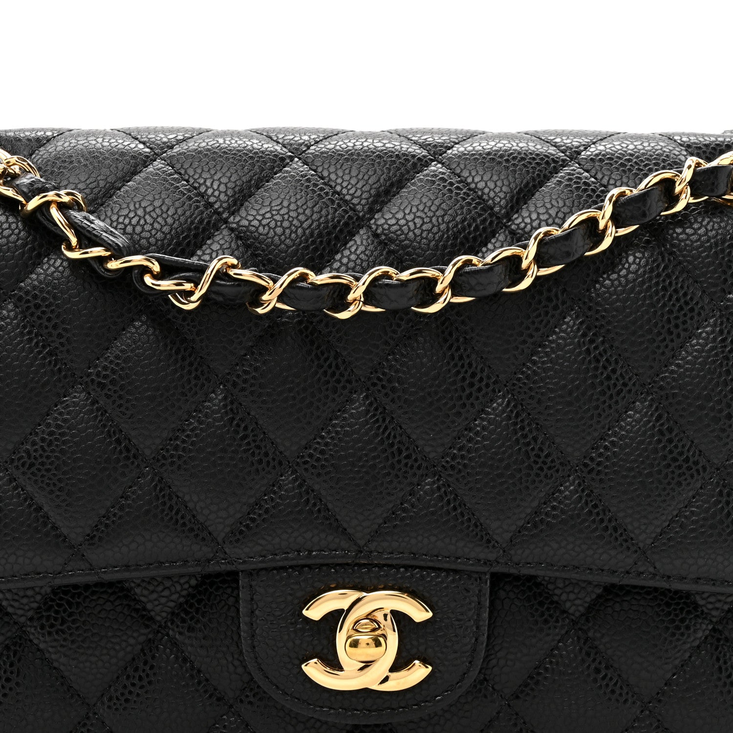 Chanel Caviar Quilted Medium Double Flap Black 8 of 12