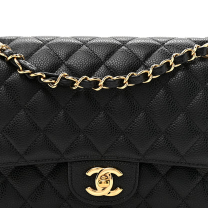 Chanel Caviar Quilted Medium Double Flap Black 8 of 12