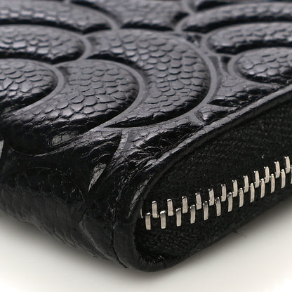 Chanel Caviar Camellia Embossed Key Holder Case Black 10 of 11