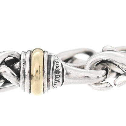 David Yurman Sterling Silver 14K Yellow Gold 6mm Wheat Chain Bracelet 4 of 4
