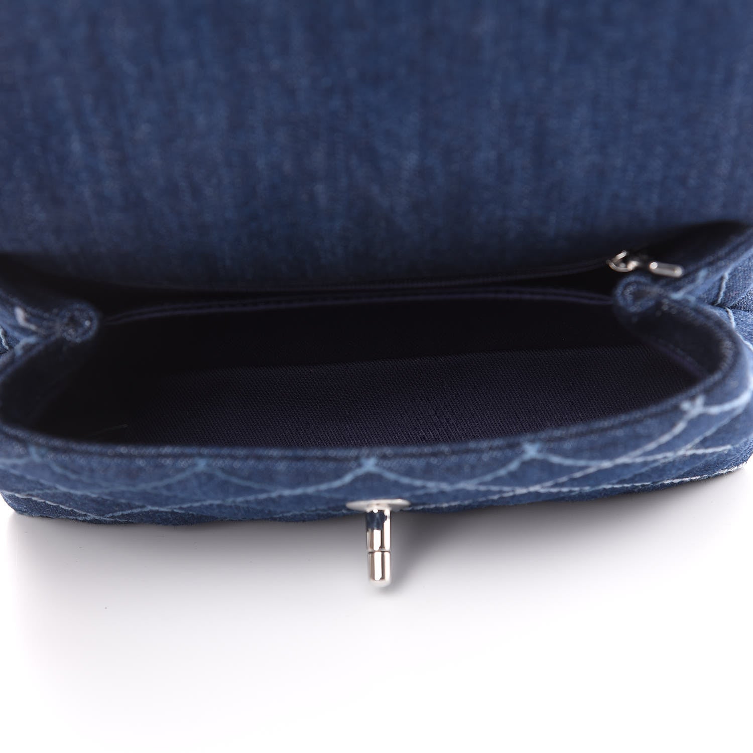 Chanel Denim Quilted Mini Coco Handle Flap Blue 5 of 9