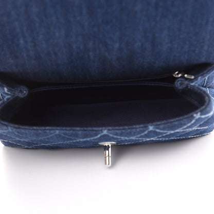 Chanel Denim Quilted Mini Coco Handle Flap Blue 5 of 9