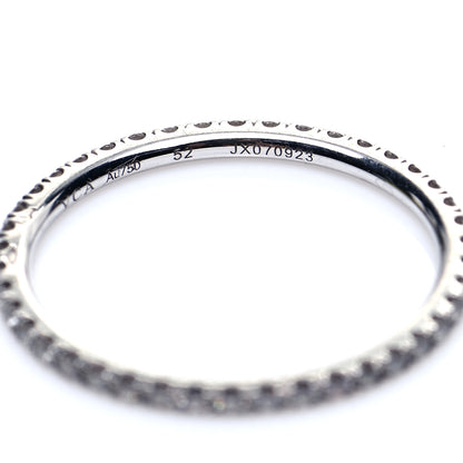 Van Cleef & Arpels 18K White Gold Diamond 1.25mm Felicite Wedding Band Ring 52 6 4 of 5