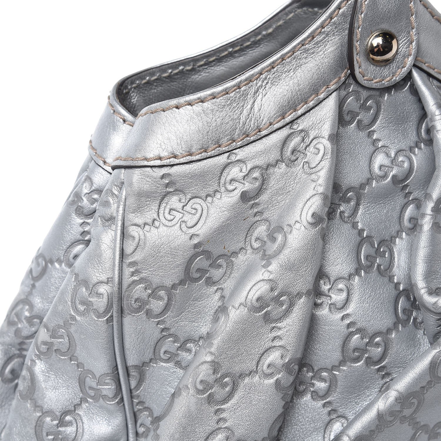 Gucci Guccissima Medium Sukey Tote Silver 16 of 17