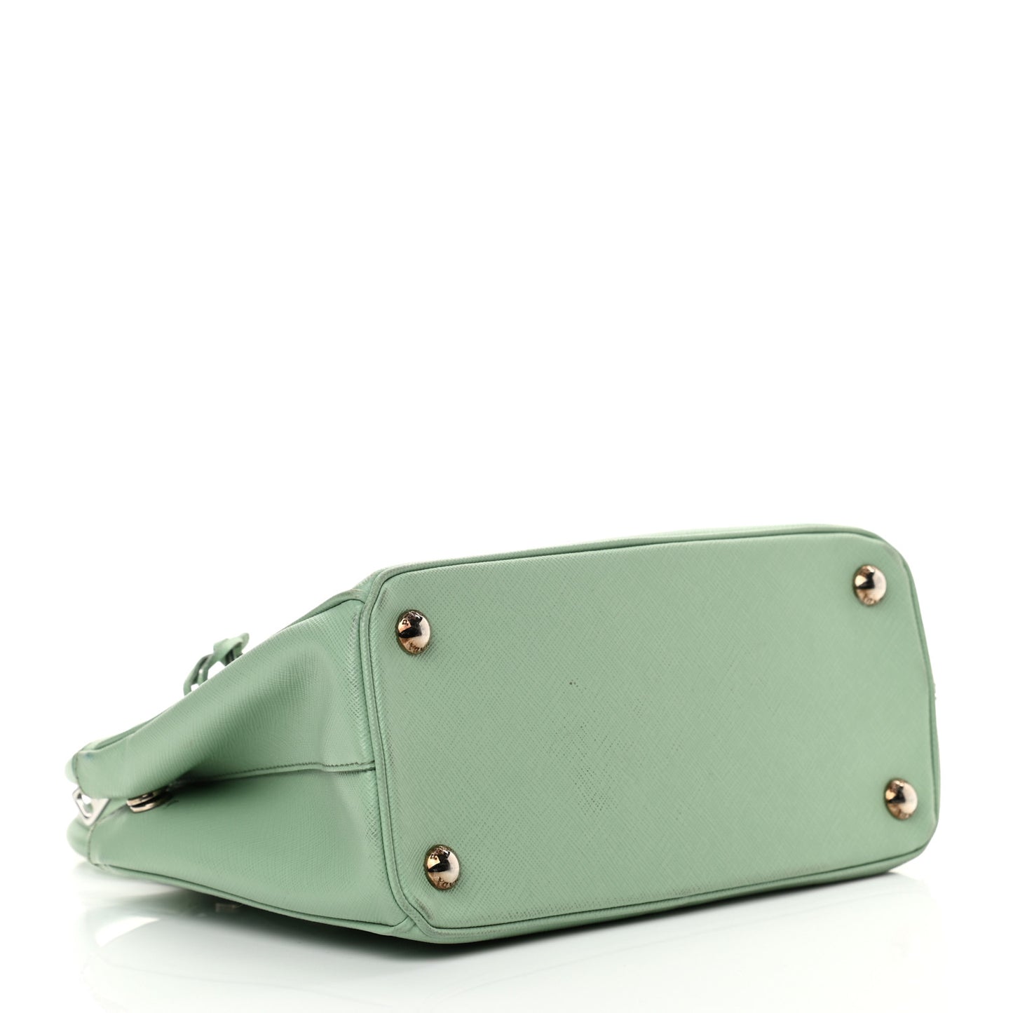 Saffiano Lux Small Galleria Double Zip Tote Acquamarina