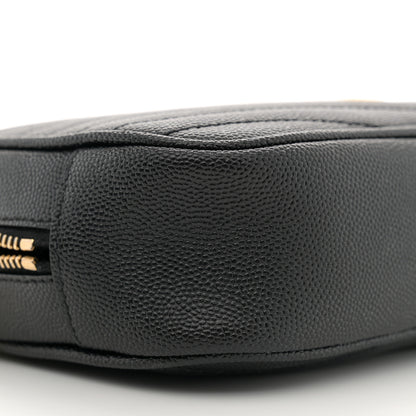 Saint Laurent Grain De Poudre Matelasse Monogram Mini Lou Camera Bag Black 9 of 12