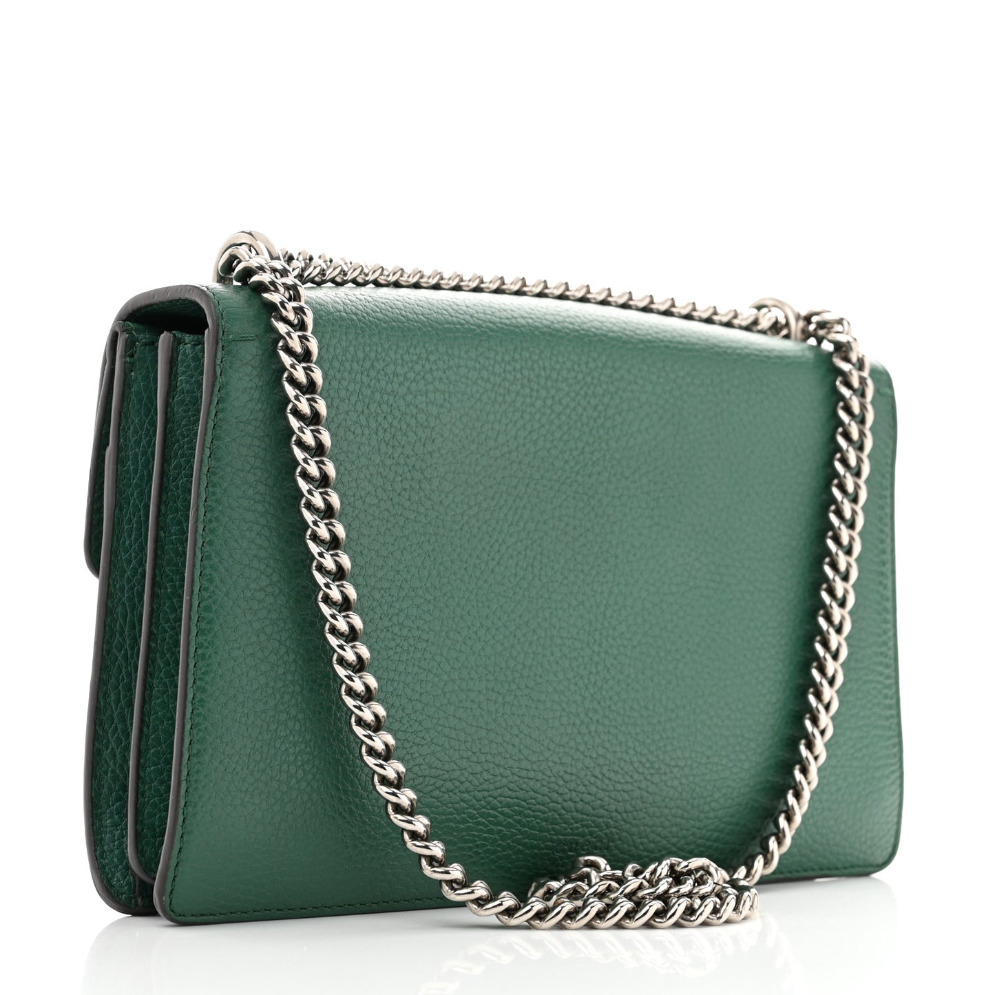 Pebbled Calfskin Small Dionysus Shoulder Bag Emerald