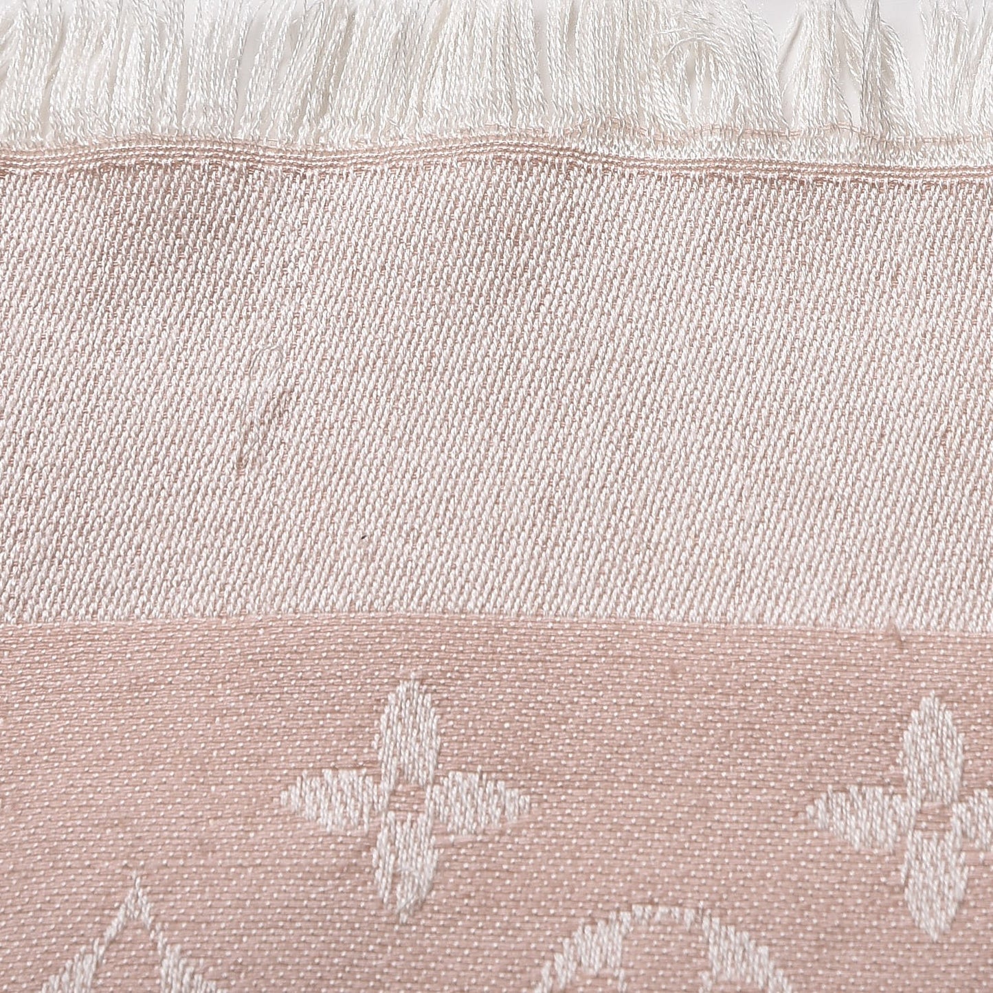 Silk Wool Monogram Denim Shawl Pink