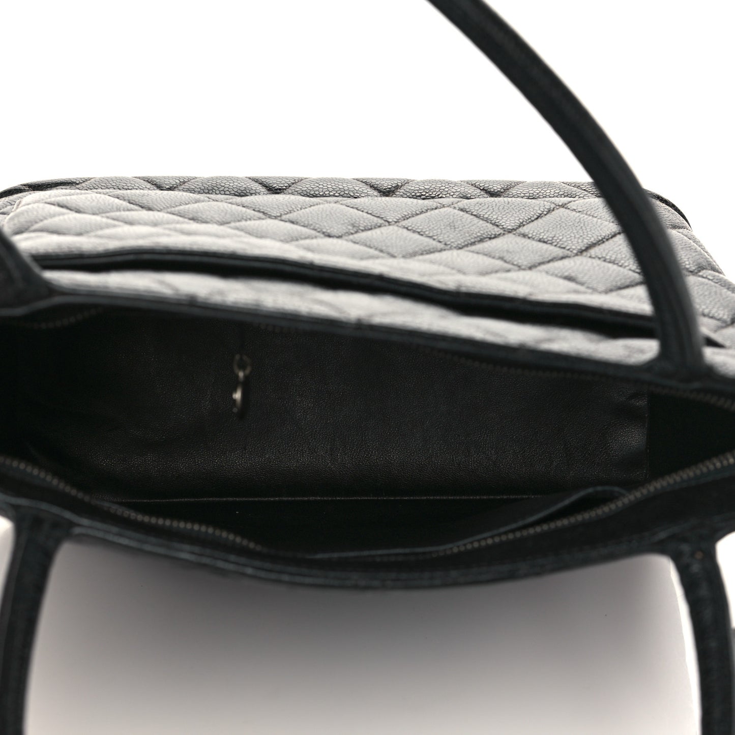 Caviar Quilted Medallion Tote Black