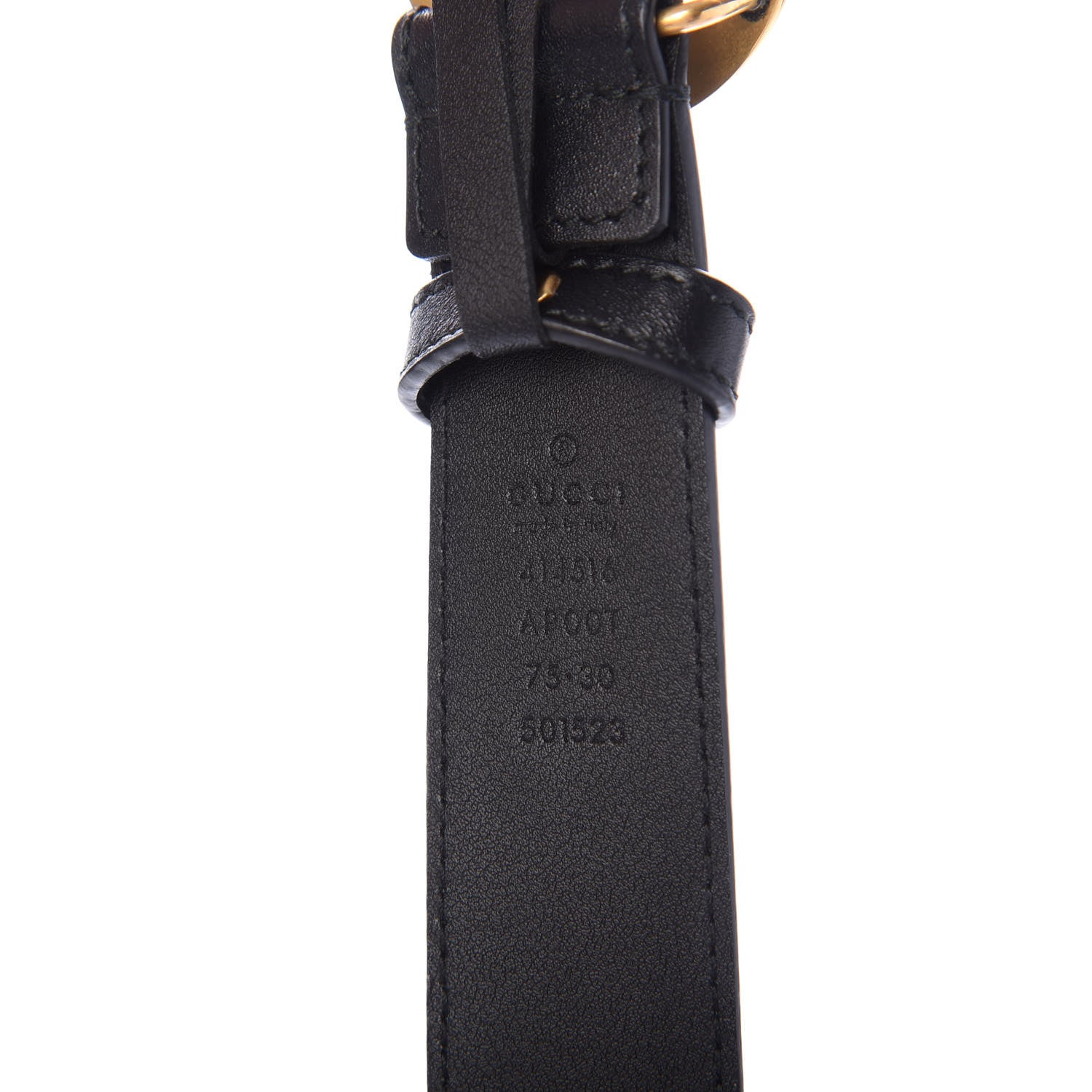 Gucci Calfskin Double G 30mm Belt 75 30 Black 3 of 4
