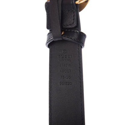 Gucci Calfskin Double G 30mm Belt 75 30 Black 3 of 4