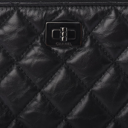 Chanel Aged Calfskin Quilted Medium Reissue Cosmetic Case So Black 7 of 8