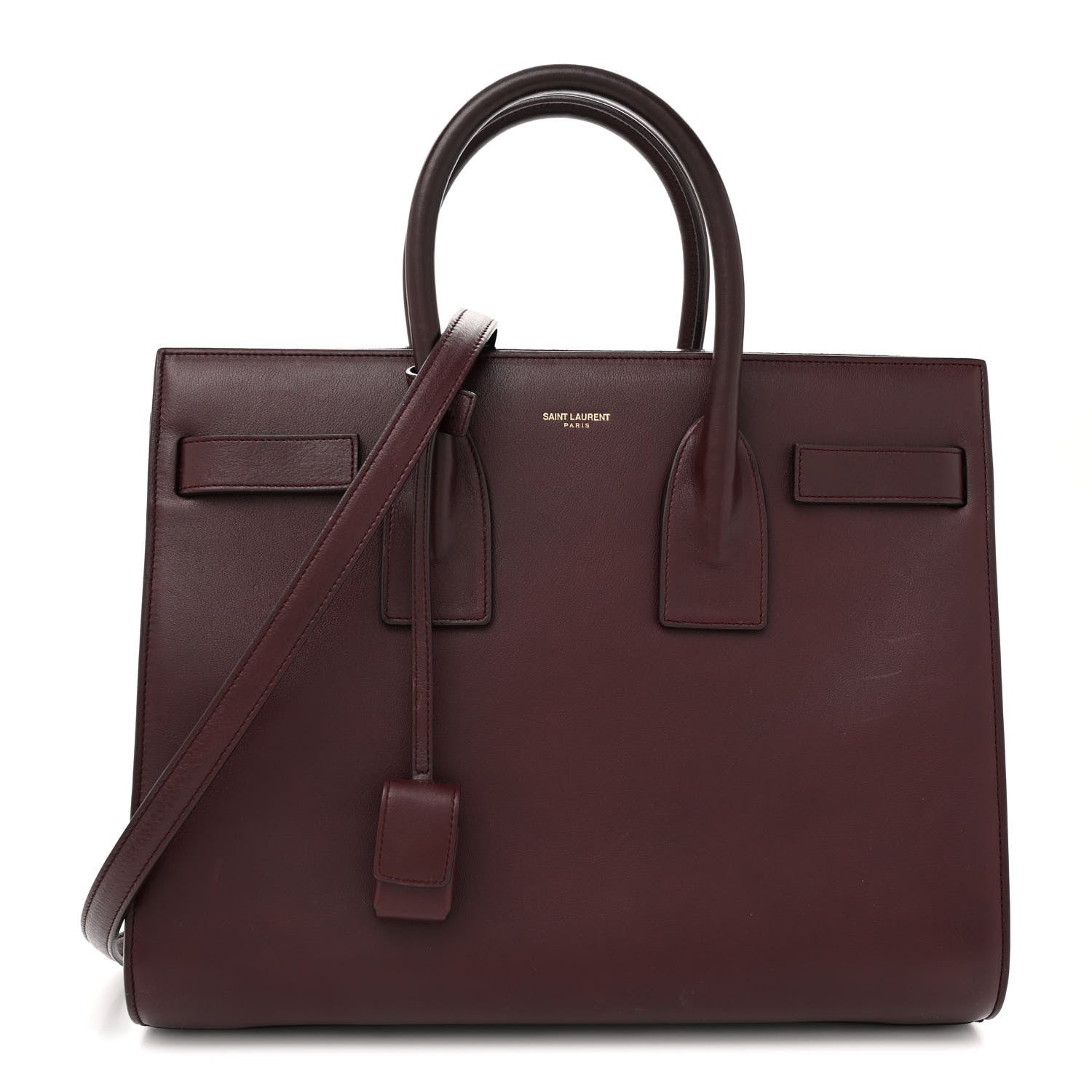 Saint Laurent Calfskin Small Sac De Jour Amarena 1 of 14
