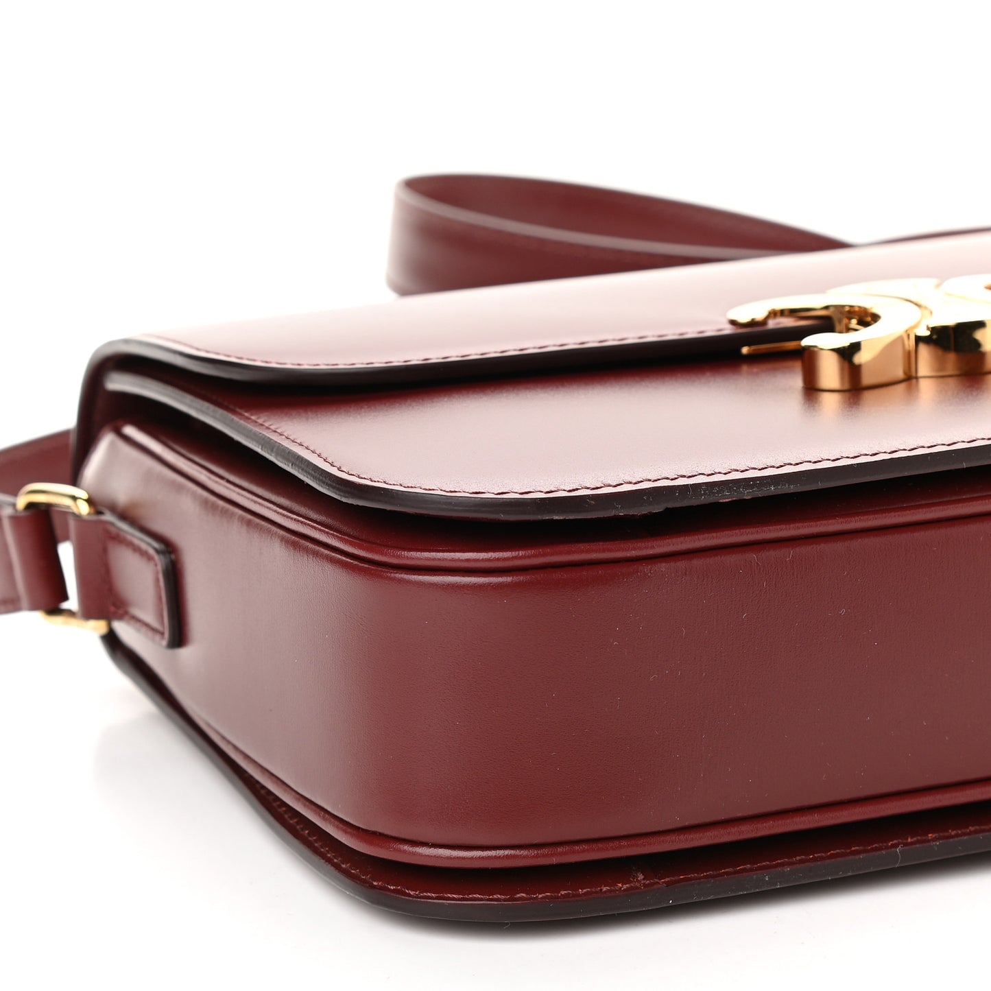 Shiny Calfskin Medium Triomphe Light Burgundy