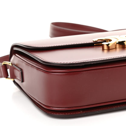 Celine Shiny Calfskin Medium Triomphe Light Burgundy 8 of 9