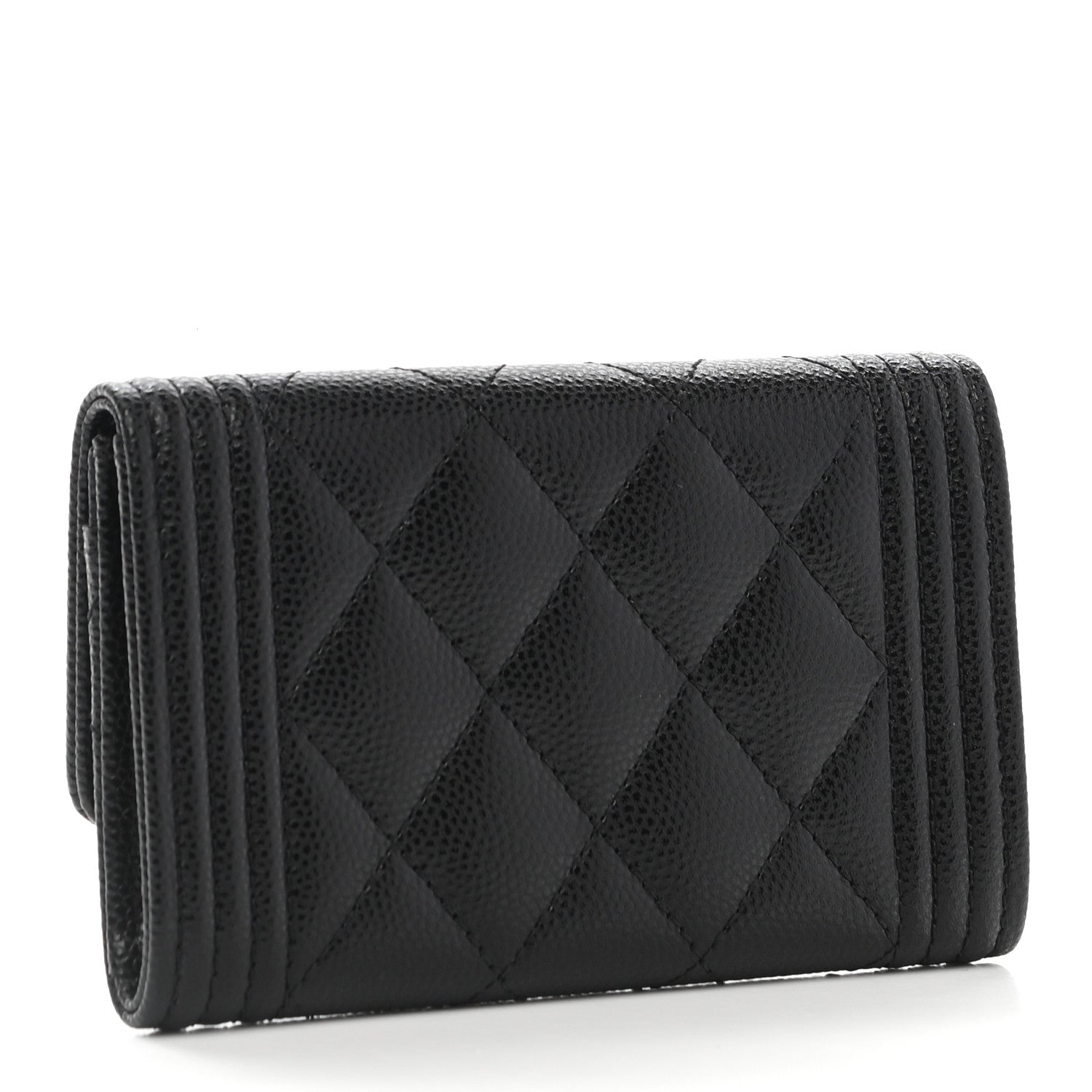 Chanel Caviar Quilted Boy Flap Card Holder Black 3 of 10