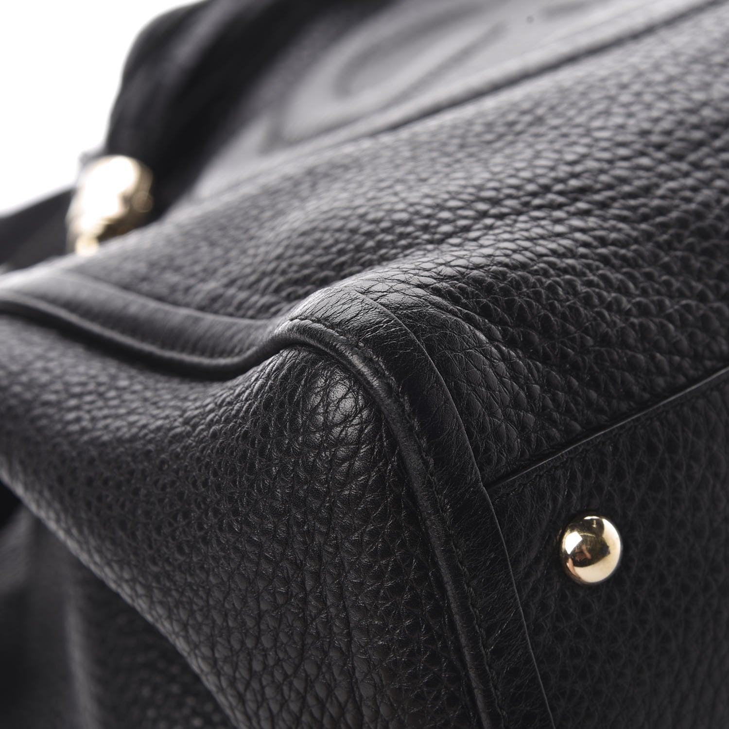 Gucci Pebbled Calfskin Medium Soho Shoulder Bag Black 9 of 15