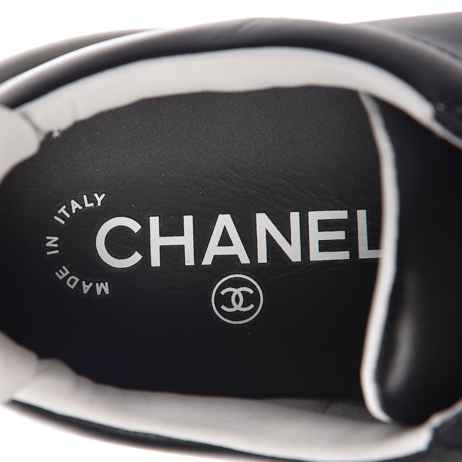Chanel Calfskin CC Womens Sneakers 36 Black 6 of 8