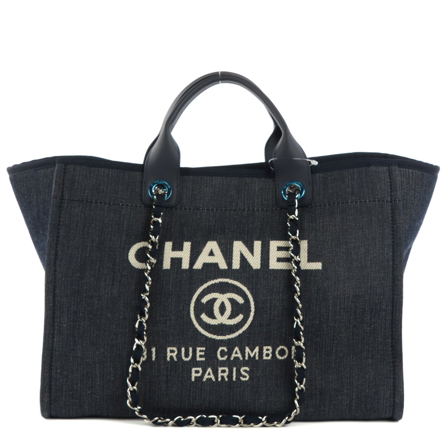 Canvas Large Deauville Tote Dark Blue