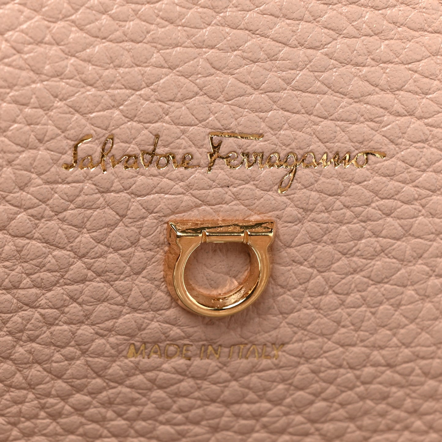 Grained Calfskin Medium Studio Top Handle Bag Beige