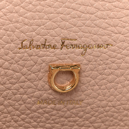Salvatore Ferragamo Grained Calfskin Medium Studio Top Handle Bag Beige 9 of 12