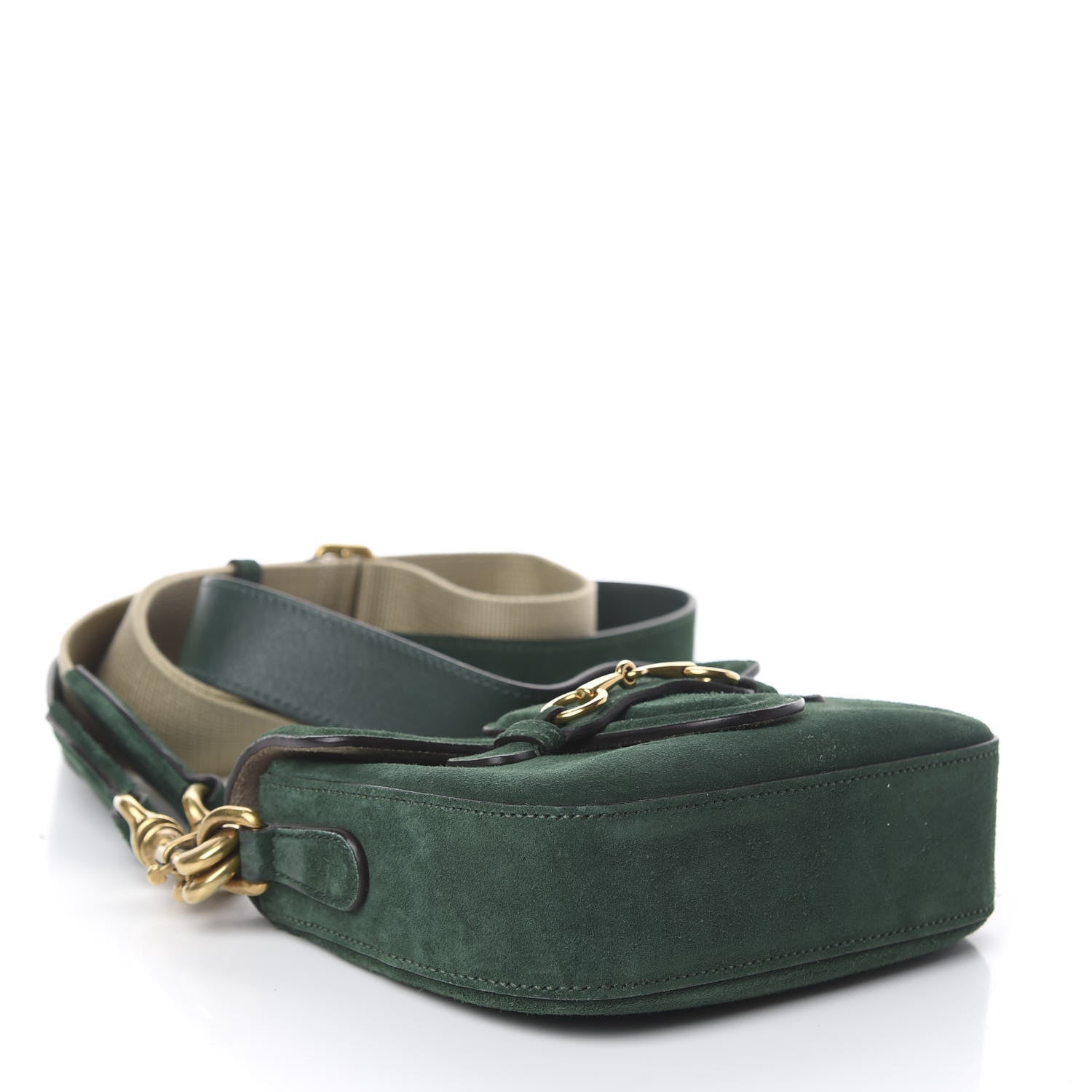 Gucci Suede Small Lady Shoulder Bag Green 3 of 8
