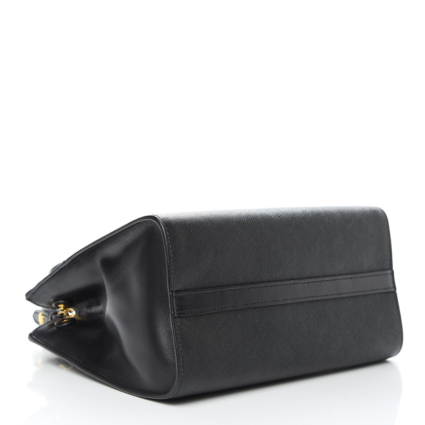Saffiano City Calfskin Small Esplanade Tote Black