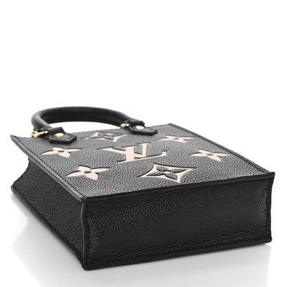 Louis Vuitton Empreinte Monogram Giant Petit Sac Plat Black Beige 4 of 8