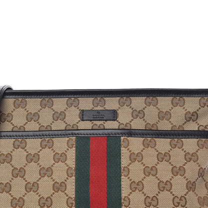 Gucci GG Monogram Web Flat Messenger Bag Black 11 of 11