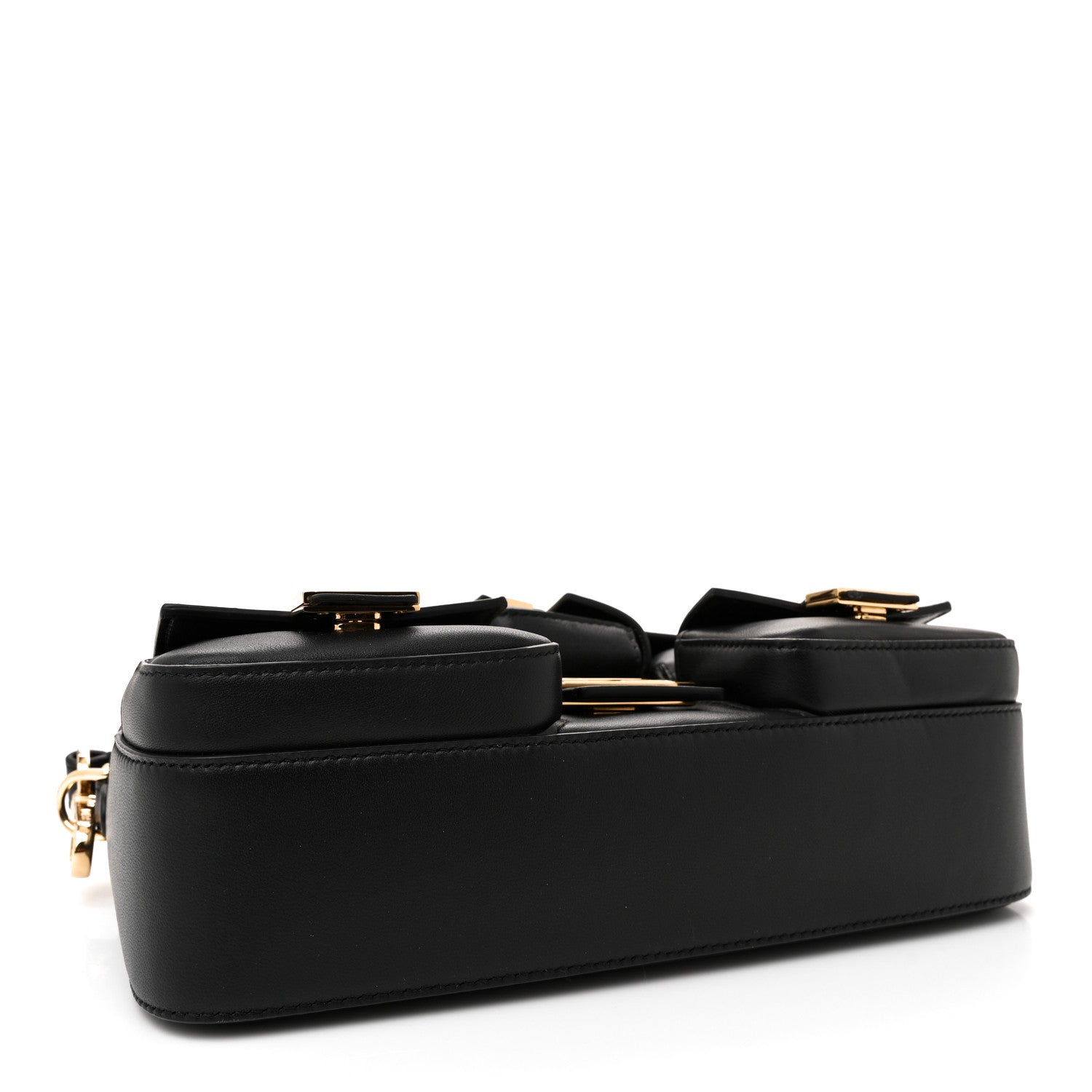 Fendi Shiny Nappa Multipocket Baguette Black 4 of 11