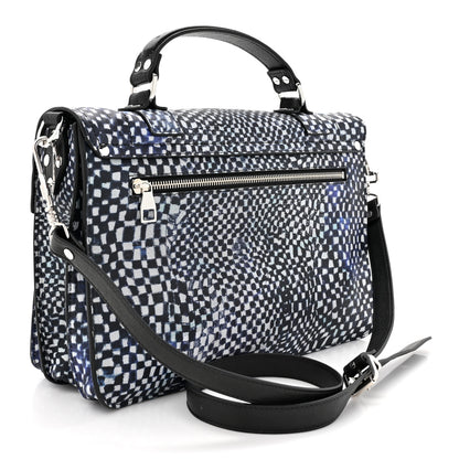 Proenza Schouler X HARMONY KORINE Calfskin PS1 Check Success Medium Satchel Blue 3 of 12