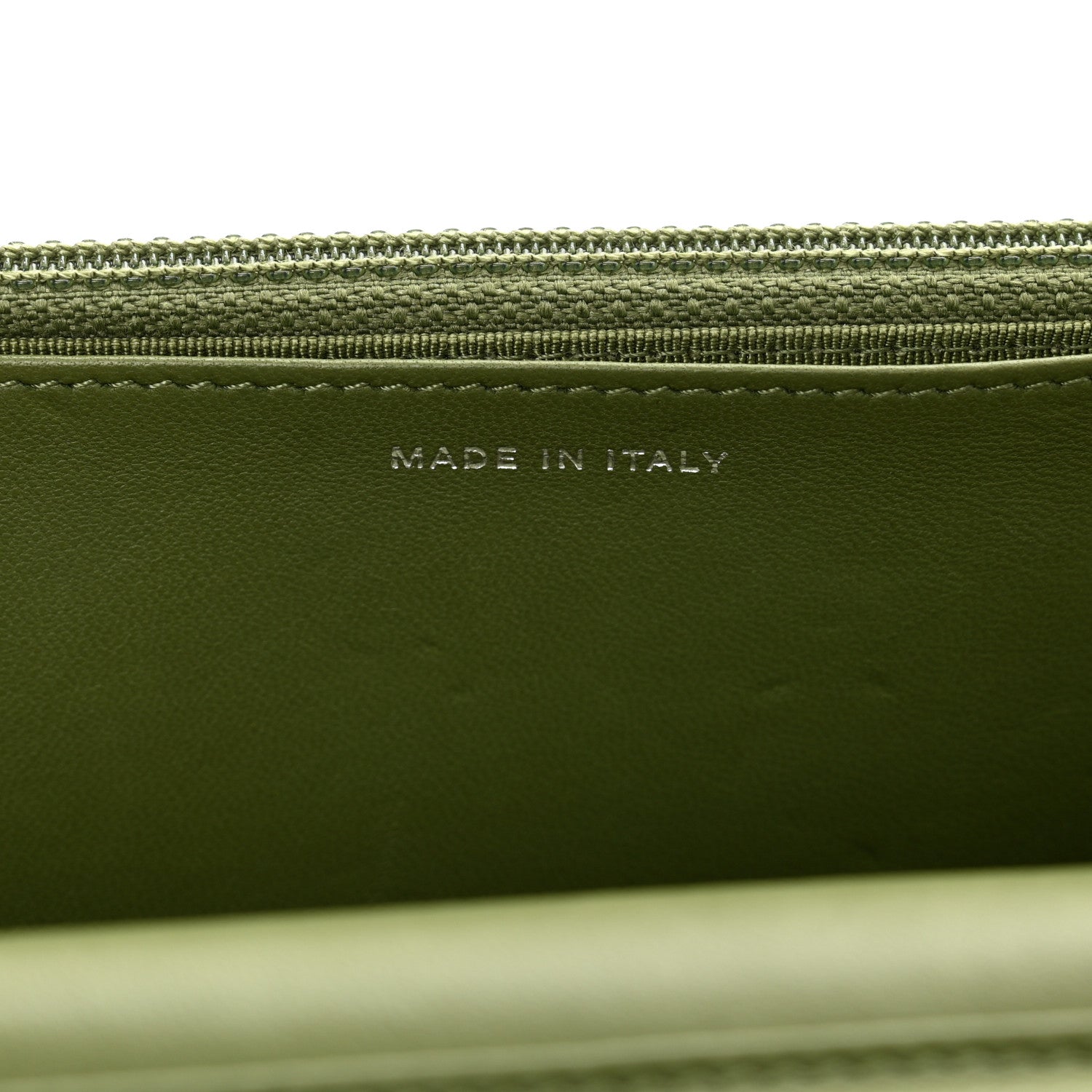 Chanel Lambskin Quilted Wallet On Chain WOC Green 8 of 12