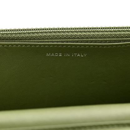 Chanel Lambskin Quilted Wallet On Chain WOC Green 8 of 12