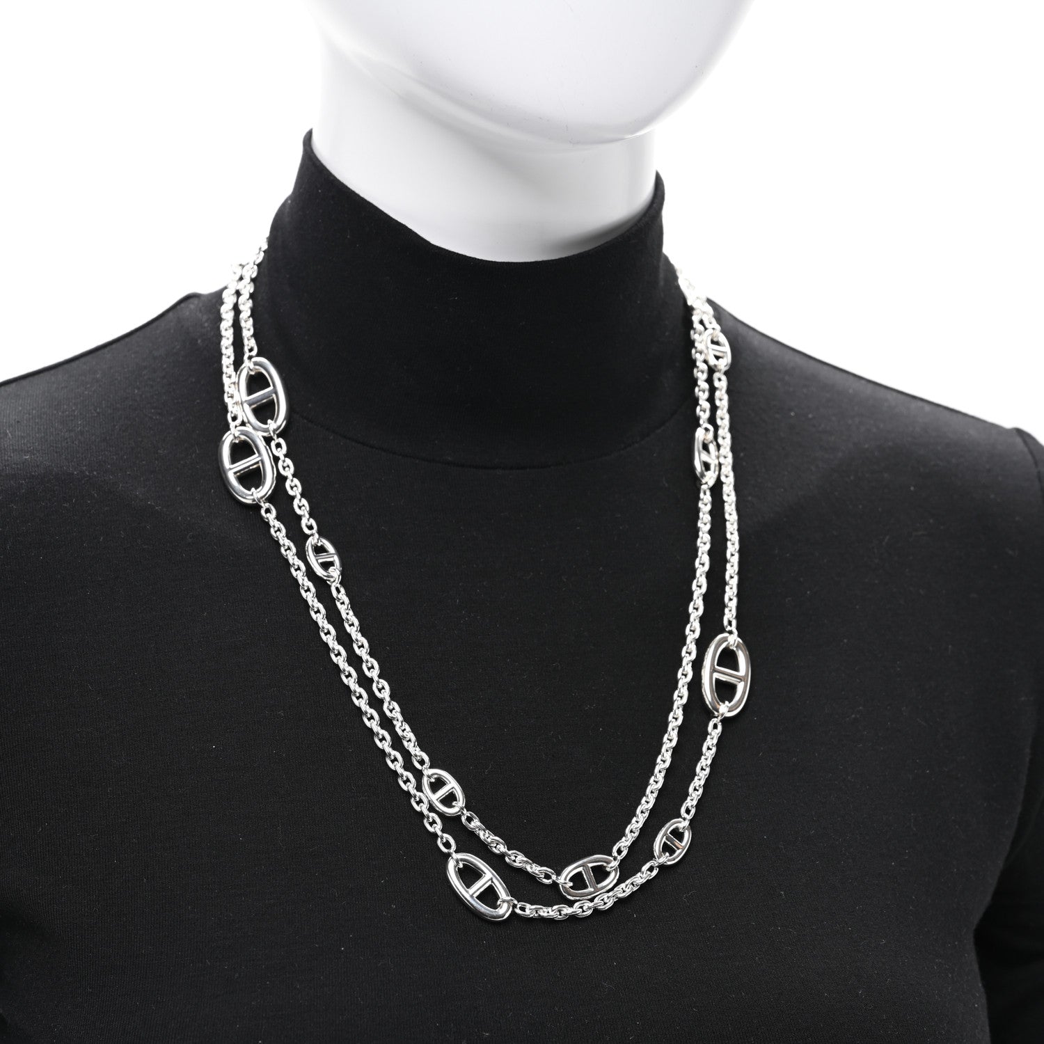 Hermes Sterling Silver Farandole Necklace 120 2 of 5