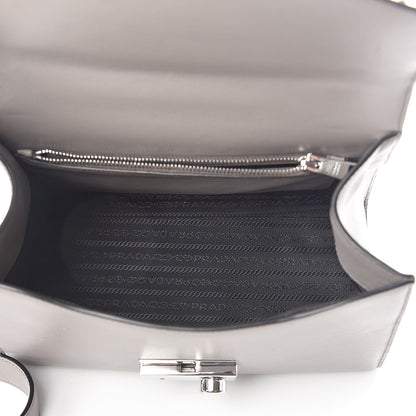 Prada Glace Calfskin Studded Sound Shoulder Bag Argilla 5 of 9