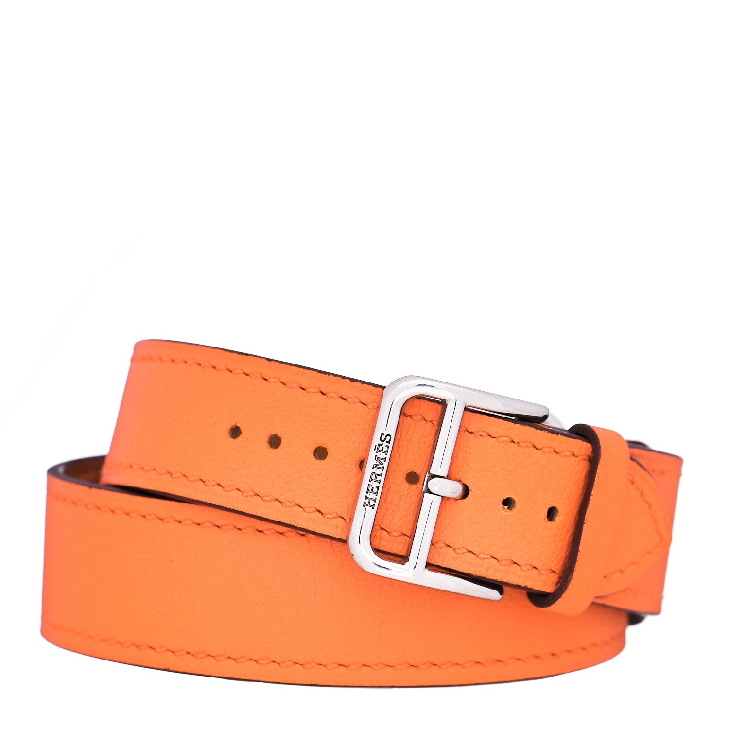 Hermes Stainless Steel Swift 29mm Cape Cod Double Tour Automatic Watch Orange 3 of 5