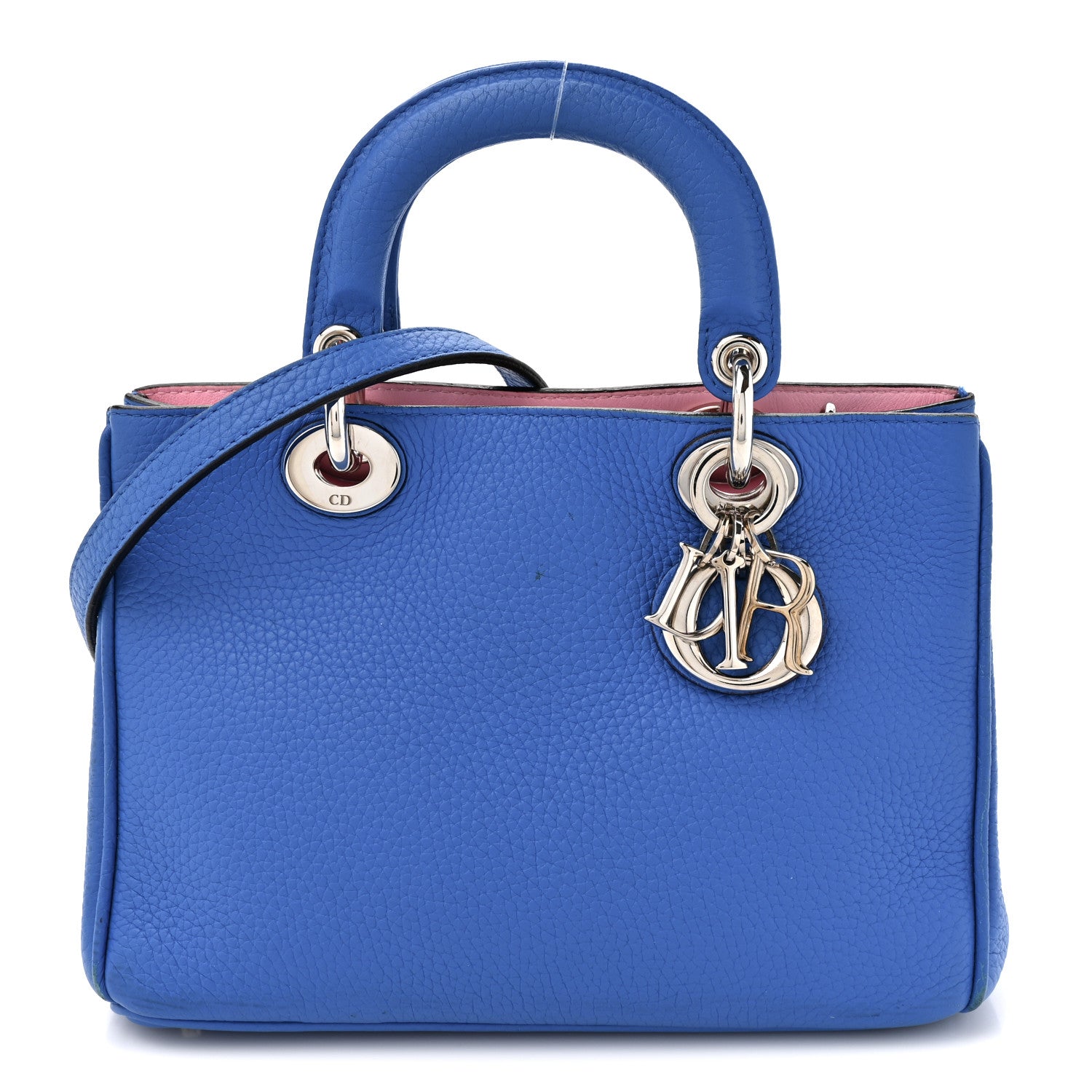 Christian Dior Bullcalf Small Diorissimo Tote Bleu Nosy Rose Tendre 1 of 12