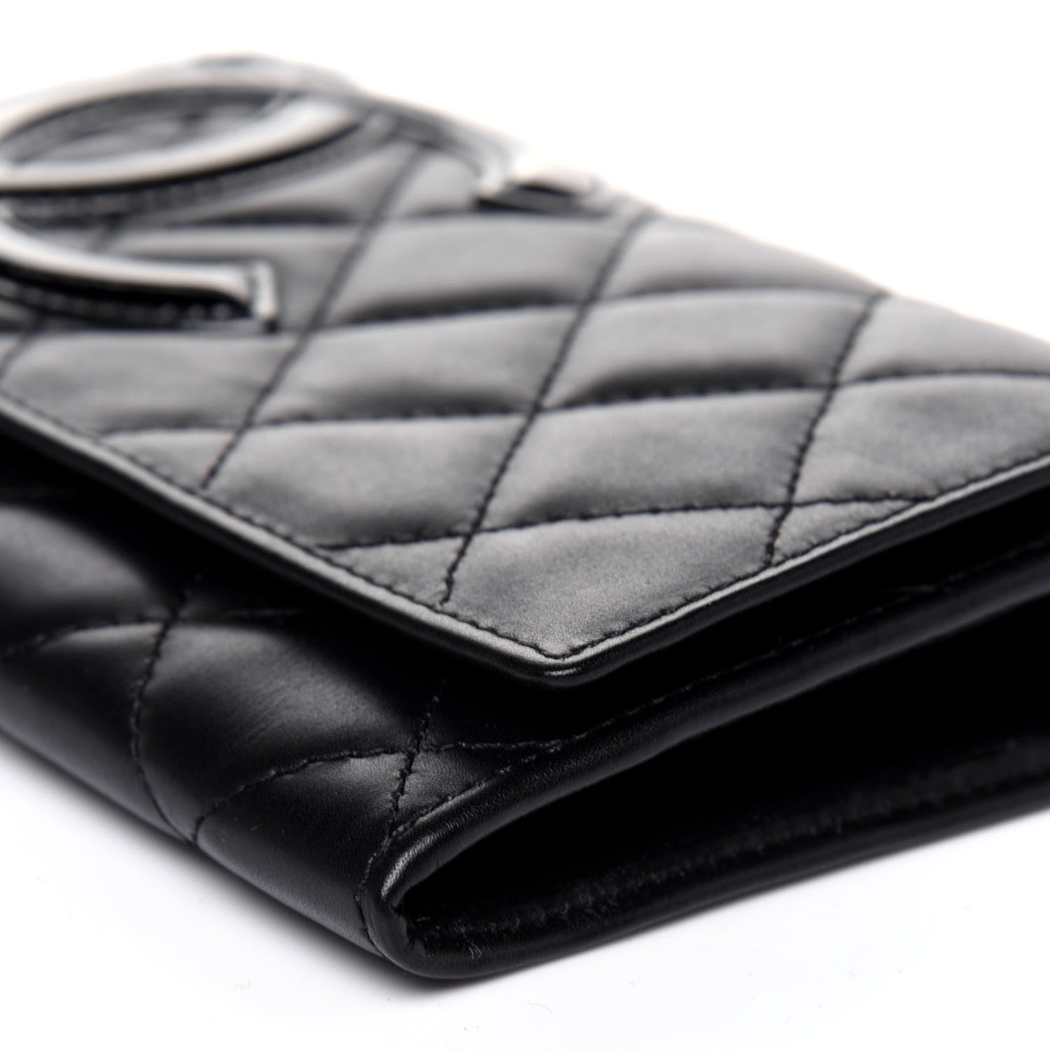 Chanel Calfskin Quilted Cambon Flap Wallet Black 9 of 13