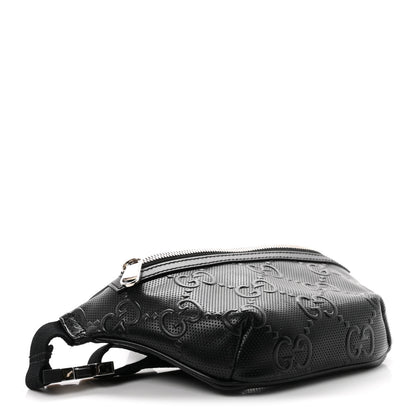 Gucci Calfskin GG Tennis Embossed Belt Bag Black 3 of 9