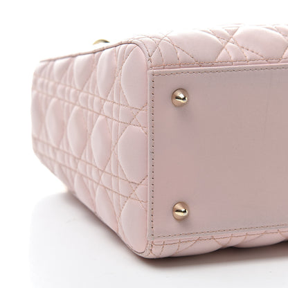 Christian Dior Lambskin Cannage Medium Lady Dior Light Pink 9 of 14