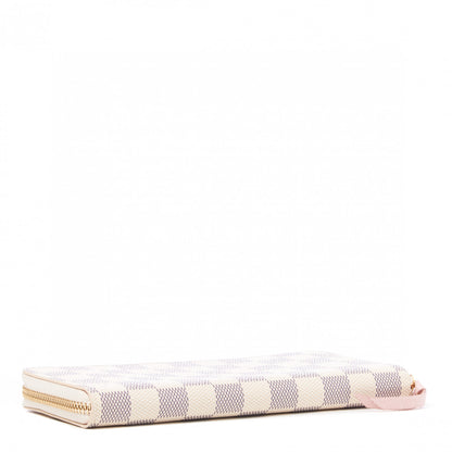 Louis Vuitton Damier Azur Clemence Wallet Rose Ballerine 3 of 8