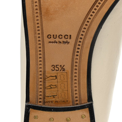 Gucci Lambskin Womens Brixton Horsebit Loafers 35.5 Mystic White 6 of 12