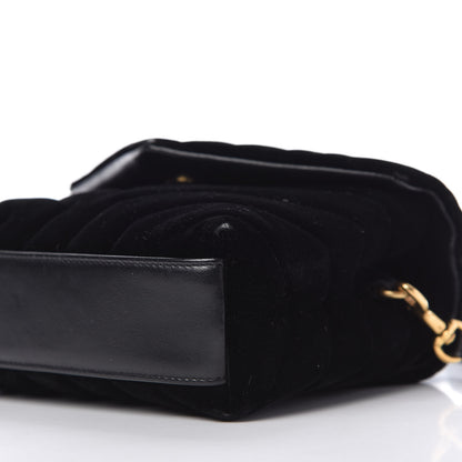 Saint Laurent Velvet Y Quilted Monogram Toy Loulou Chain Satchel French Black 7 of 10