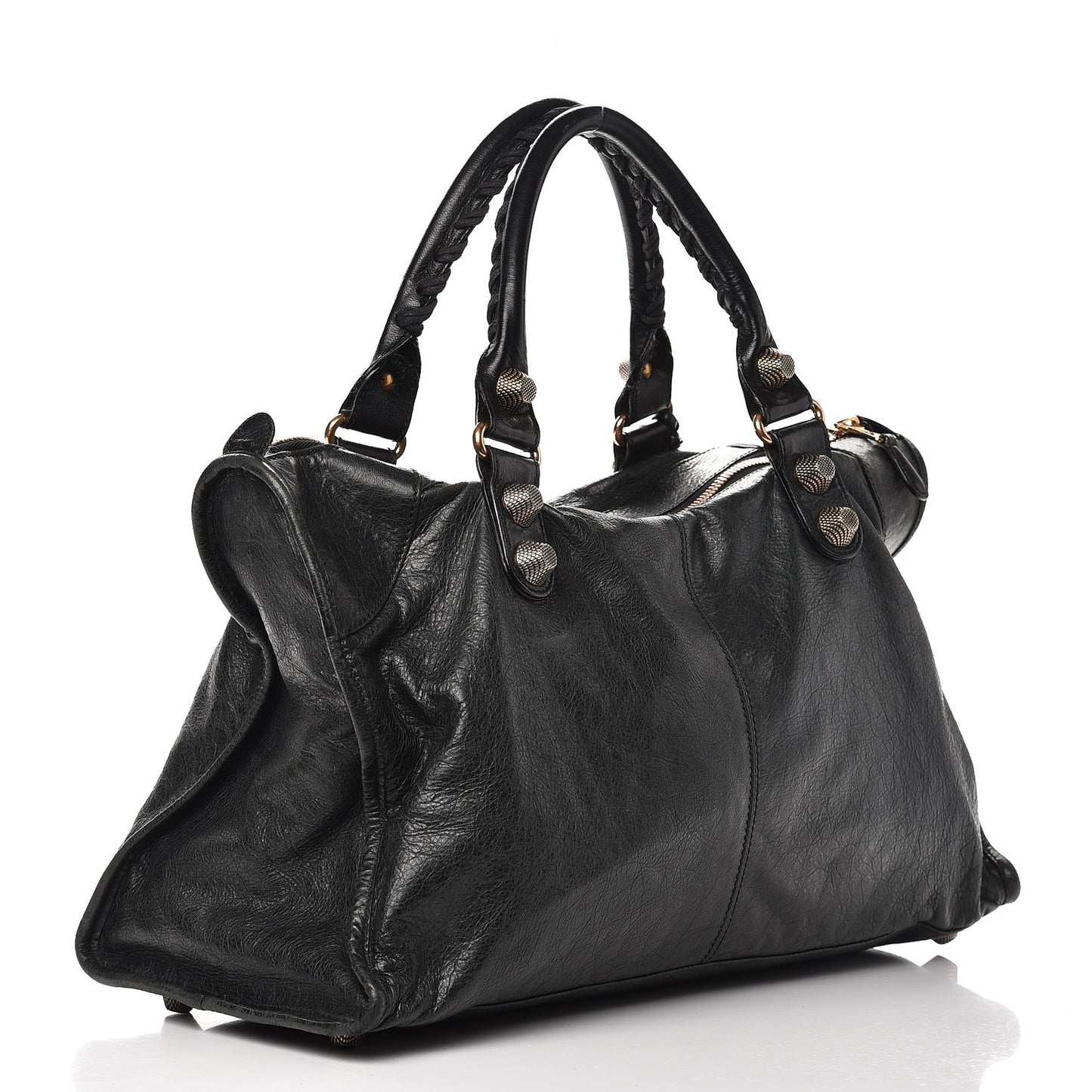 Agneau Giant 21 Rose Gold Hardware Work Black