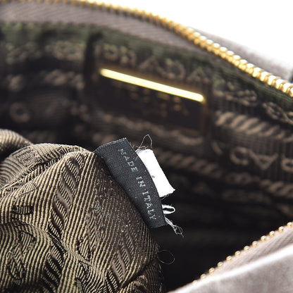 Prada Vitello Shine Mordore Wristlet Clutch Argilla 7 of 7