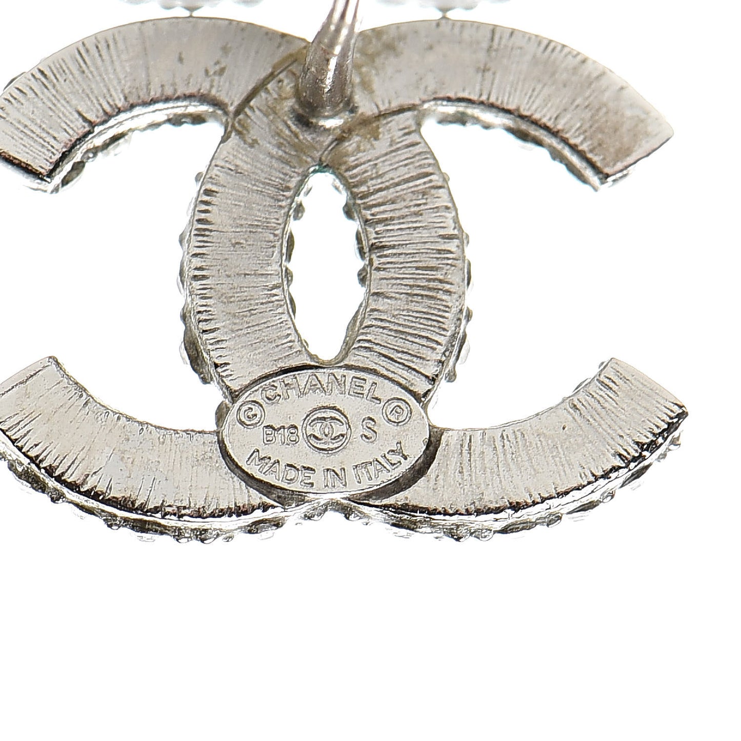 Crystal CC Earrings Silver