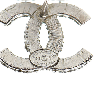 Chanel Crystal CC Earrings Silver 4 of 5