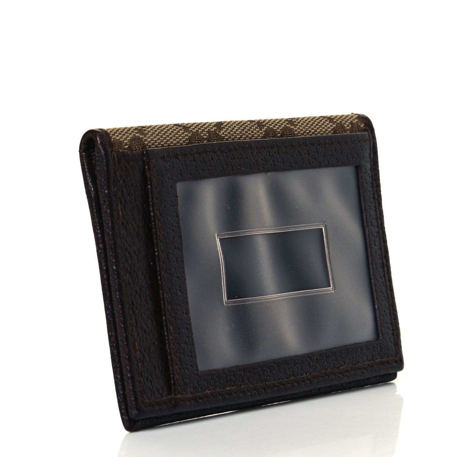 Gucci Monogram Card Case Flap Dark Brown 2 of 8